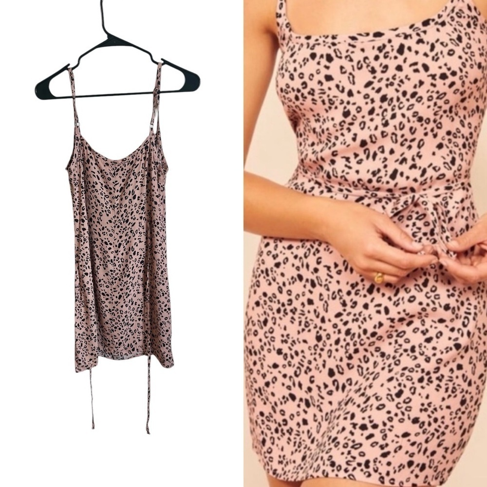 Reformation Vivette dress pink panther